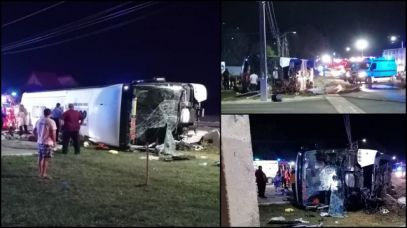 GRAV accident în Vrancea: un autocar cu zeci de copii şi mame din Ucraina s-a RĂSTURNAT