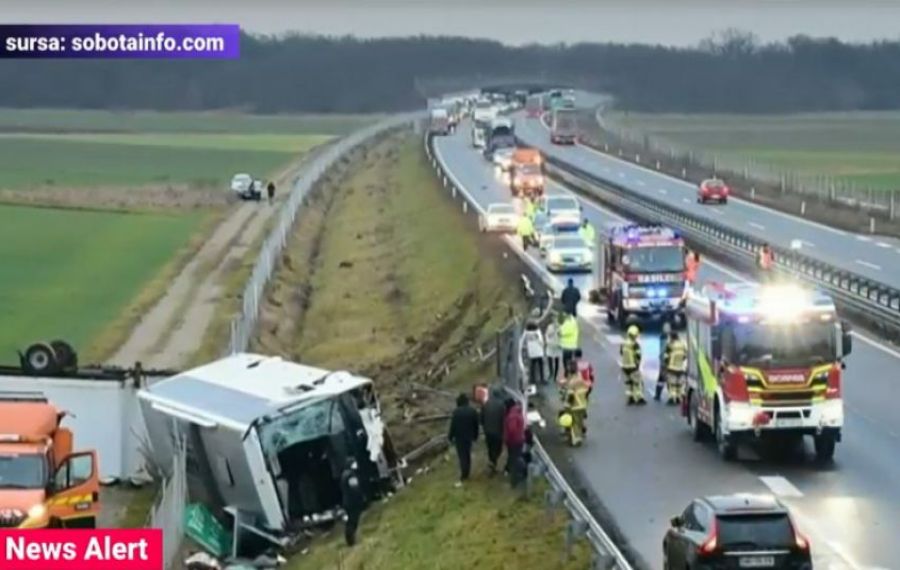 Tragedie în Slovenia - 3 români au murit și 4 au fost răniți, după răsturnarea unui autocar cu 32 de pasageri